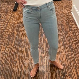 AGOLDE light wash skinny jeans
